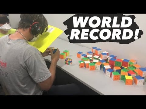 62/65 57:47 Multi-Blind World Record -- Graham Siggins