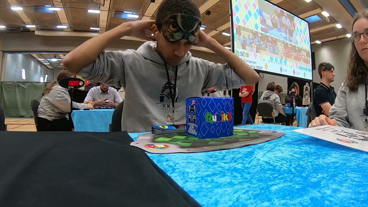 19.92 3x3 Blindfolded European Championship 2022 Winning Solve!